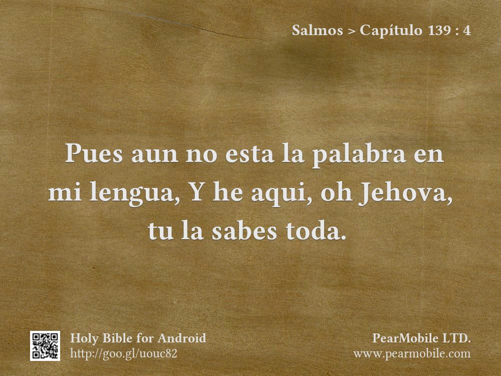 Salmos, Capítulo 139:4